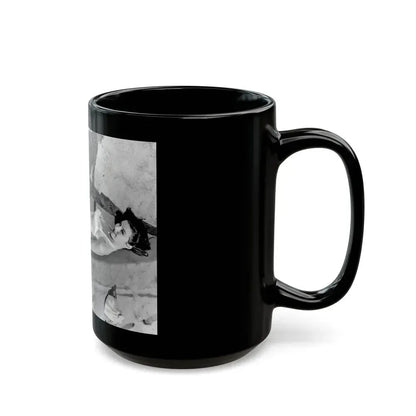 Elaine Stewart #129 (Vintage Female Icon) Black Coffee Mug - Go Mug Yourself