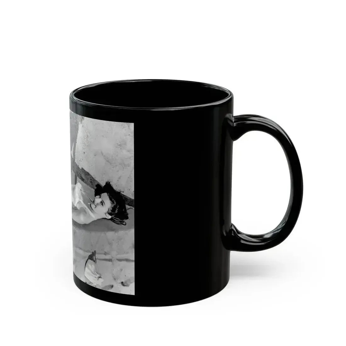 Elaine Stewart #129 (Vintage Female Icon) Black Coffee Mug - Go Mug Yourself