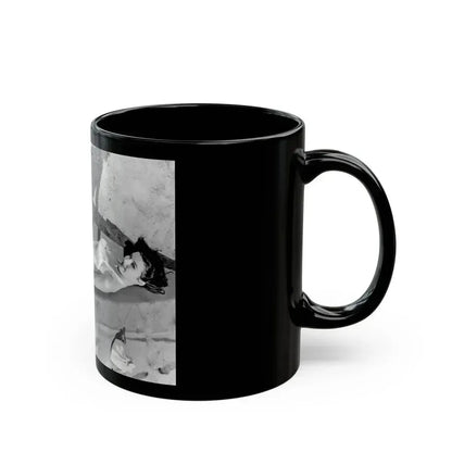 Elaine Stewart #129 (Vintage Female Icon) Black Coffee Mug - Go Mug Yourself