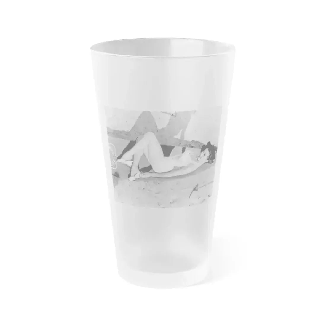 Elaine Stewart #129 (Vintage Female Icon) Frosted Pint Glass 16oz 16oz Frosted - Go Mug Yourself
