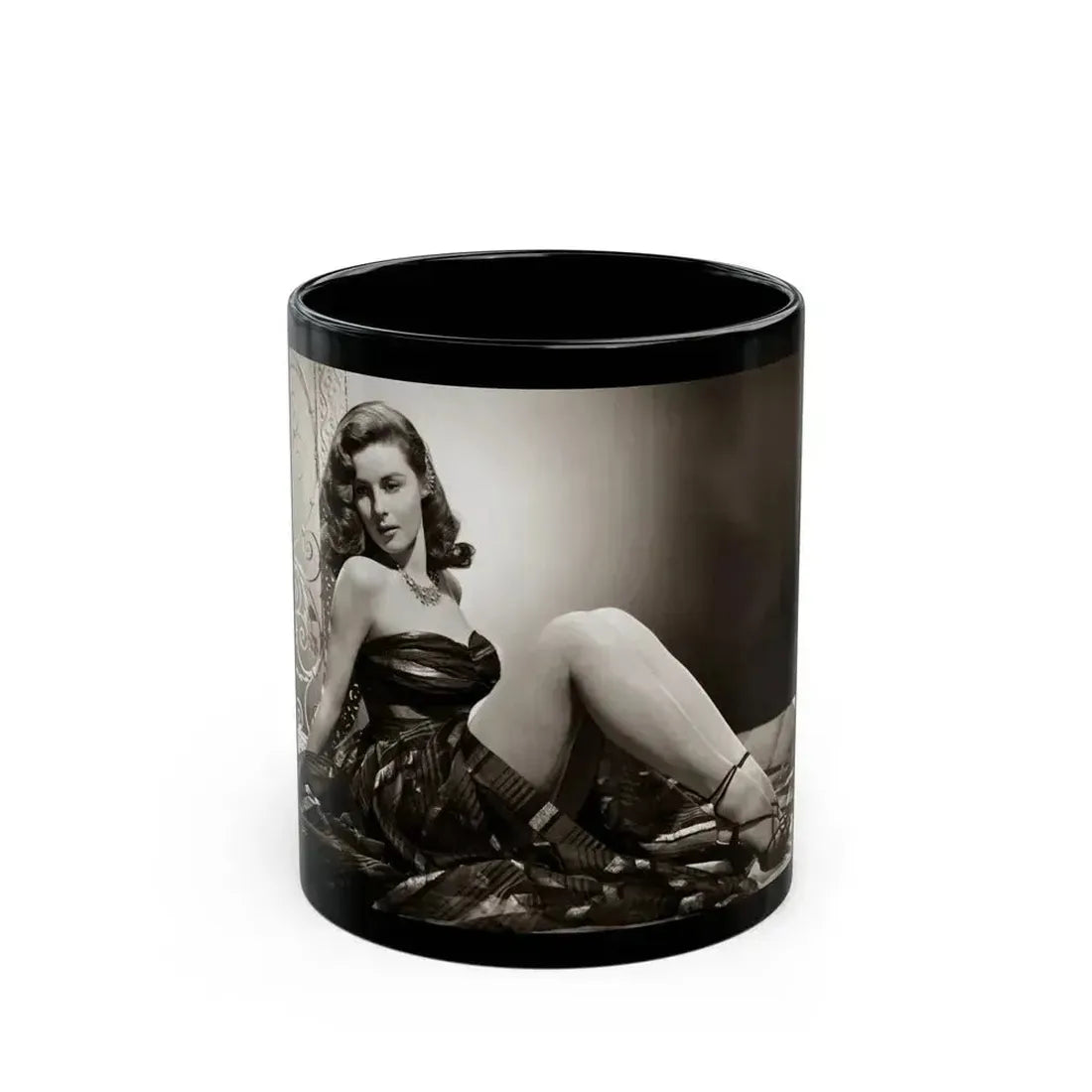 Elaine Stewart #132 (Vintage Female Icon) Black Coffee Mug 11oz - Go Mug Yourself