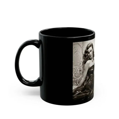 Elaine Stewart #132 (Vintage Female Icon) Black Coffee Mug - Go Mug Yourself