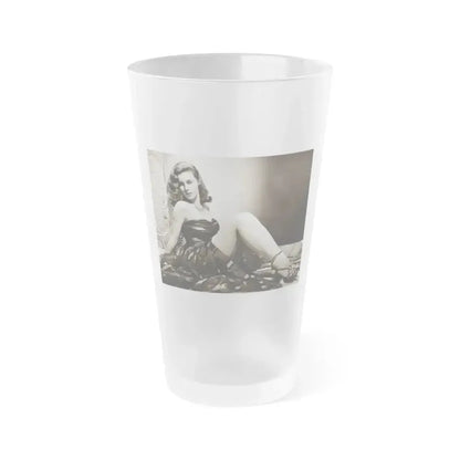 Elaine Stewart #132 (Vintage Female Icon) Frosted Pint Glass 16oz 16oz Frosted - Go Mug Yourself