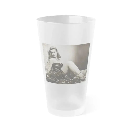 Elaine Stewart #132 (Vintage Female Icon) Frosted Pint Glass 16oz 16oz Frosted - Go Mug Yourself