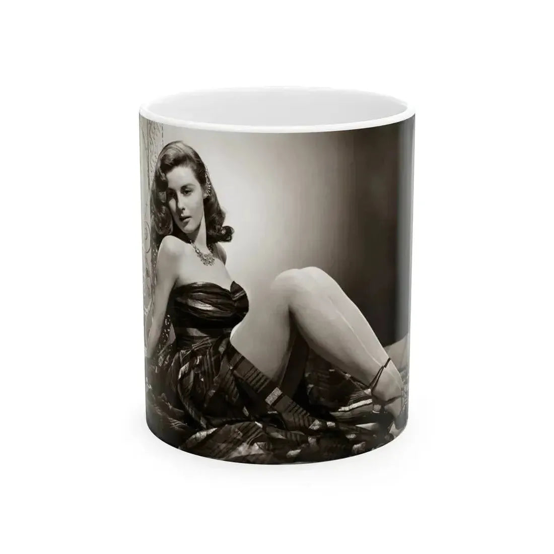 Elaine Stewart #132 (Vintage Female Icon) White Coffee Mug 11oz - Go Mug Yourself