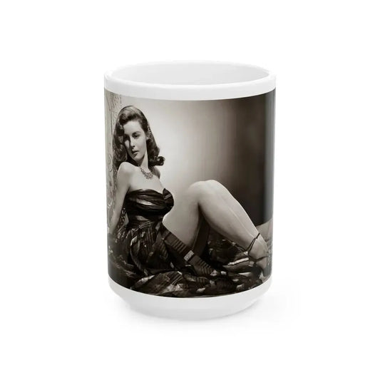 Elaine Stewart #132 (Vintage Female Icon) White Coffee Mug 15oz - Go Mug Yourself