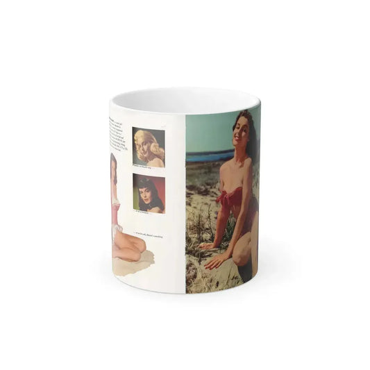 Elaine Stewart #138 - Modern Screen Pin-Ups Magazine Issue #1 (Vintage Female Icon) Color Changing Coffee Mug 11oz - Go Mug Yourself