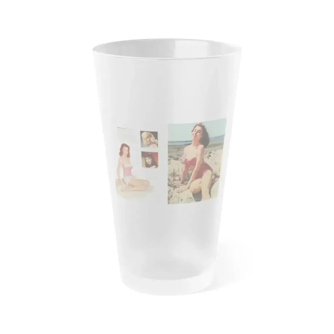 Elaine Stewart #138 - Modern Screen Pin-Ups Magazine Issue #1 (Vintage Female Icon) Frosted Pint Glass 16oz 16oz Frosted - Go Mug Yourself