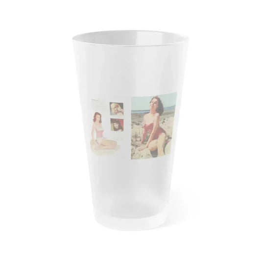 Elaine Stewart #138 - Modern Screen Pin-Ups Magazine Issue #1 (Vintage Female Icon) Frosted Pint Glass 16oz 16oz Frosted - Go Mug Yourself