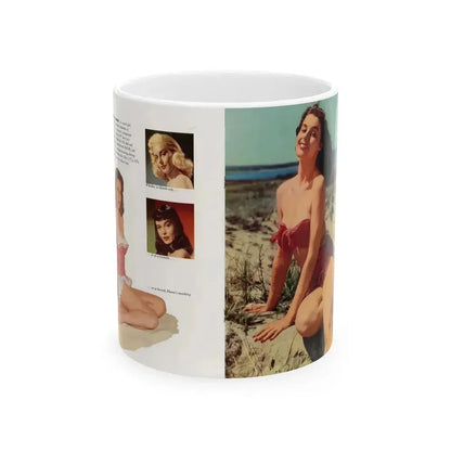 Elaine Stewart #138 - Modern Screen Pin-Ups Magazine Issue #1 (Vintage Female Icon) White Coffee Mug 11oz - Go Mug Yourself