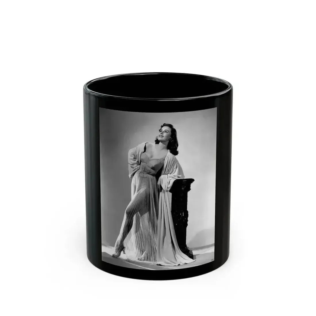 Elaine Stewart #139 (Vintage Female Icon) Black Coffee Mug 11oz - Go Mug Yourself