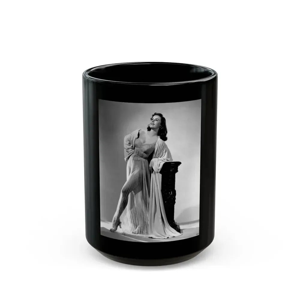 Elaine Stewart #139 (Vintage Female Icon) Black Coffee Mug 15oz - Go Mug Yourself
