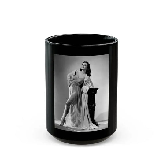 Elaine Stewart #139 (Vintage Female Icon) Black Coffee Mug 15oz - Go Mug Yourself