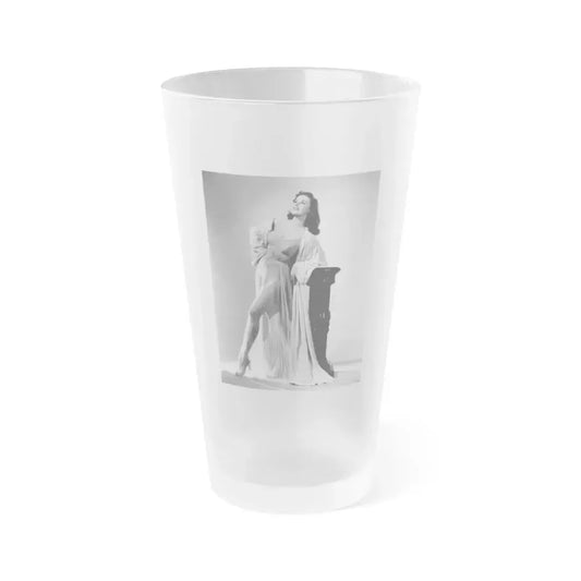 Elaine Stewart #139 (Vintage Female Icon) Frosted Pint Glass 16oz 16oz Frosted - Go Mug Yourself