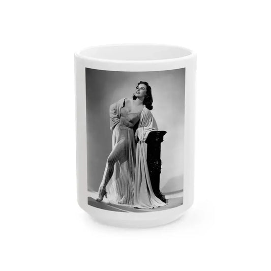 Elaine Stewart #139 (Vintage Female Icon) White Coffee Mug 15oz - Go Mug Yourself