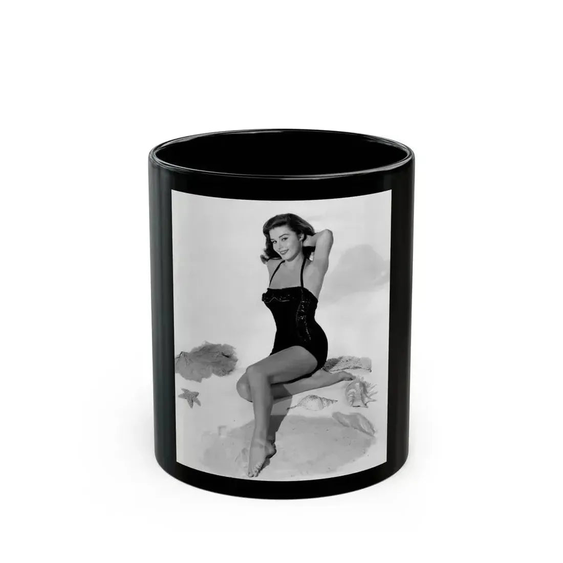 Elaine Stewart #141 (Vintage Female Icon) Black Coffee Mug 11oz - Go Mug Yourself