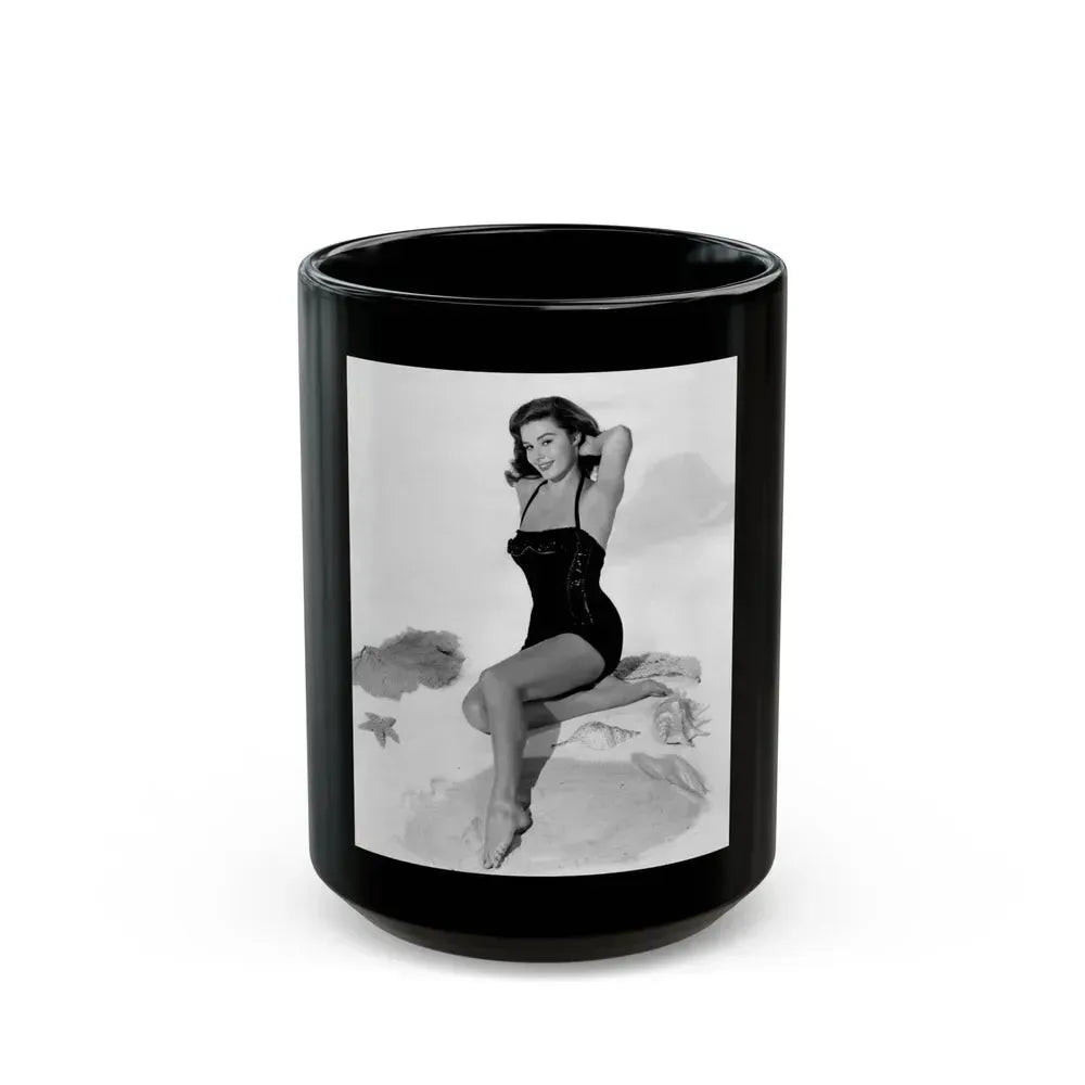 Elaine Stewart #141 (Vintage Female Icon) Black Coffee Mug 15oz - Go Mug Yourself