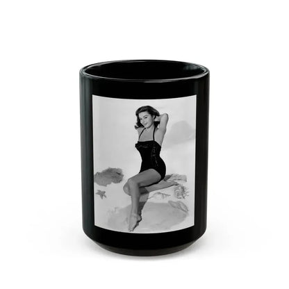 Elaine Stewart #141 (Vintage Female Icon) Black Coffee Mug 15oz - Go Mug Yourself