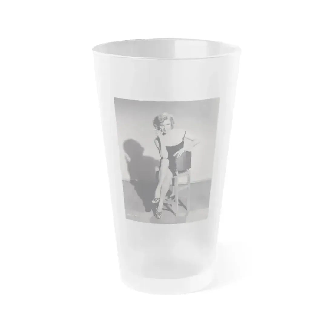 Elaine Stewart #142 (Vintage Female Icon) Frosted Pint Glass 16oz 16oz Frosted - Go Mug Yourself