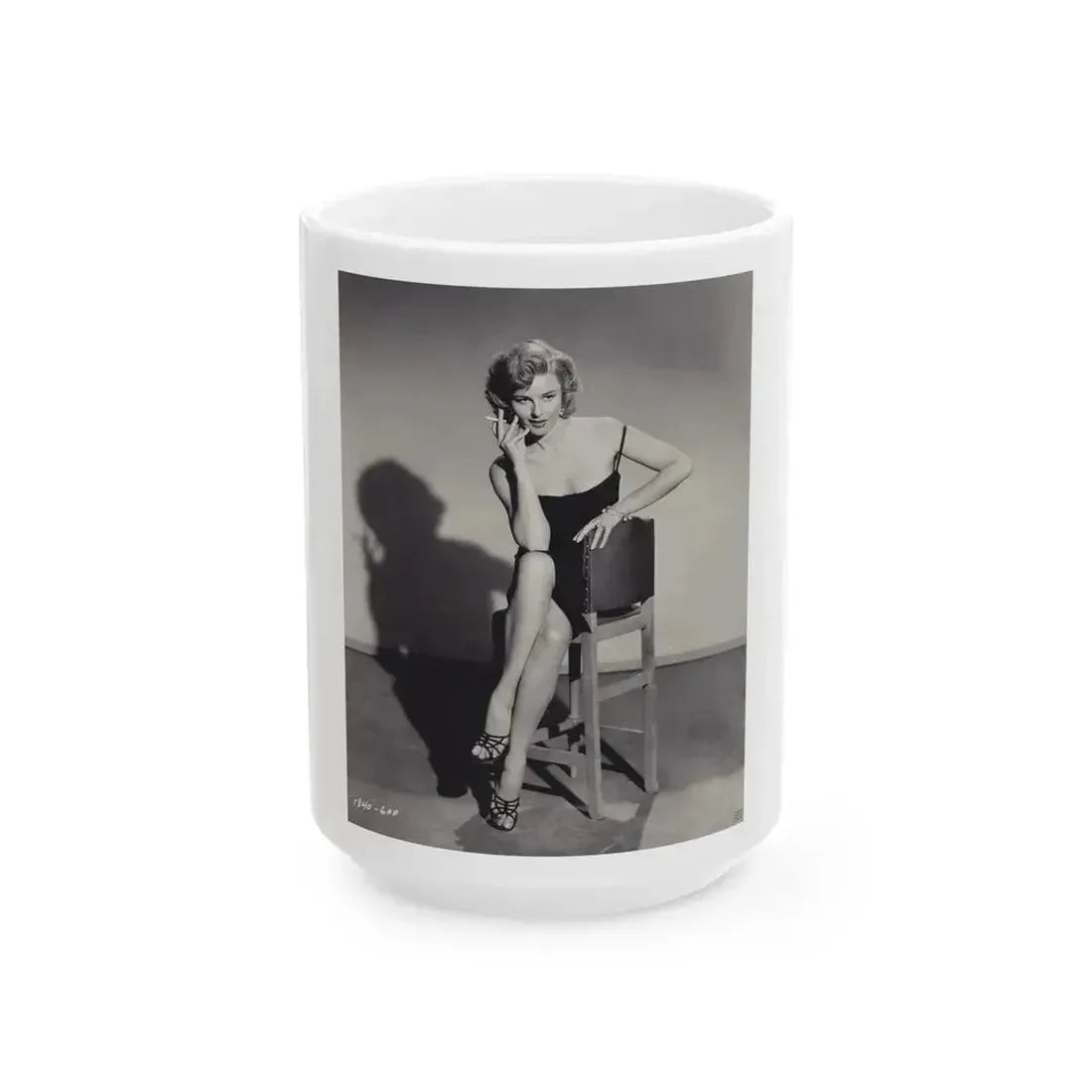 Elaine Stewart #142 (Vintage Female Icon) White Coffee Mug 15oz - Go Mug Yourself