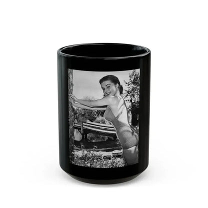 Elaine Stewart #143 (Vintage Female Icon) Black Coffee Mug 15oz - Go Mug Yourself