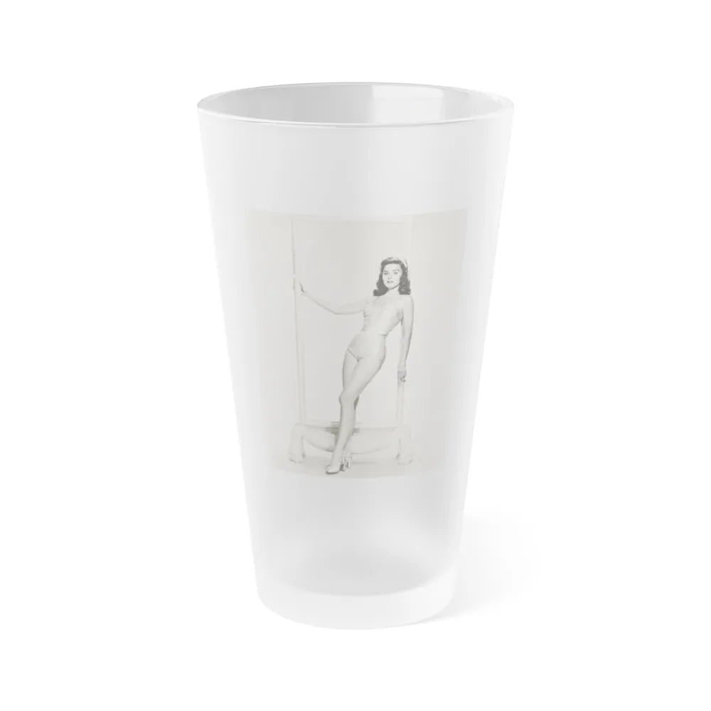 Elaine Stewart #144 (Vintage Female Icon) Frosted Pint Glass 16oz-16oz-Frosted-Go Mug Yourself