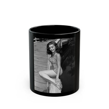 Elaine Stewart #146 (Vintage Female Icon) Black Coffee Mug-11oz-Go Mug Yourself