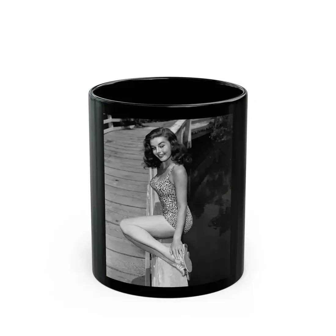 Elaine Stewart #146 (Vintage Female Icon) Black Coffee Mug 11oz - Go Mug Yourself