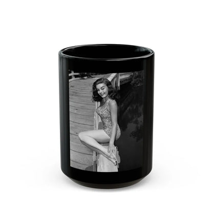 Elaine Stewart #146 (Vintage Female Icon) Black Coffee Mug-15oz-Go Mug Yourself