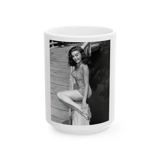 Elaine Stewart #146 (Vintage Female Icon) White Coffee Mug 15oz - Go Mug Yourself