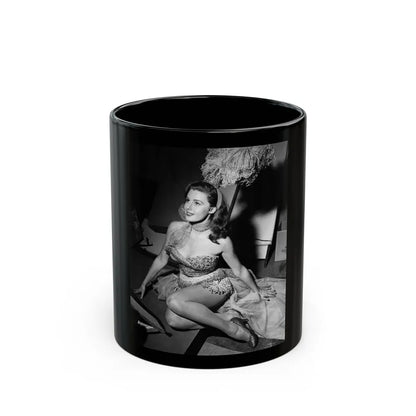 Elaine Stewart #147 (Vintage Female Icon) Black Coffee Mug-11oz-Go Mug Yourself