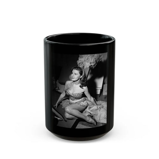 Elaine Stewart #147 (Vintage Female Icon) Black Coffee Mug-15oz-Go Mug Yourself