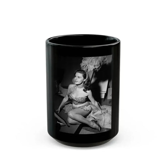 Elaine Stewart #147 (Vintage Female Icon) Black Coffee Mug 15oz - Go Mug Yourself