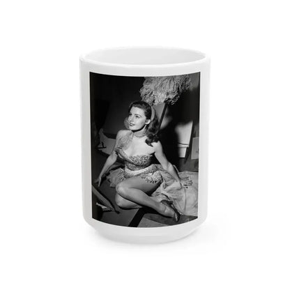 Elaine Stewart #147 (Vintage Female Icon) White Coffee Mug 15oz - Go Mug Yourself