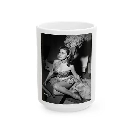 Elaine Stewart #147 (Vintage Female Icon) White Coffee Mug 15oz - Go Mug Yourself