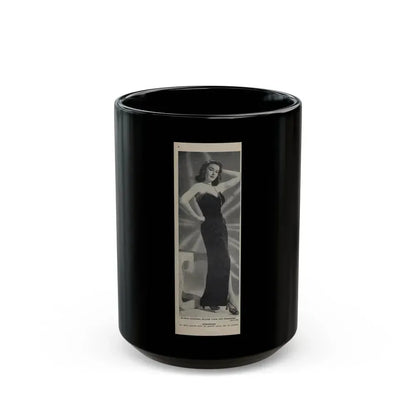 Elaine Stewart #161 1 (Vintage Female Icon) Black Coffee Mug 15oz - Go Mug Yourself
