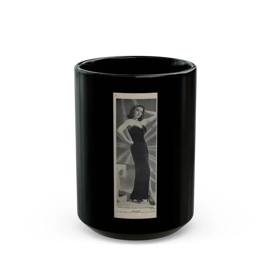 Elaine Stewart #161 1 (Vintage Female Icon) Black Coffee Mug 15oz - Go Mug Yourself