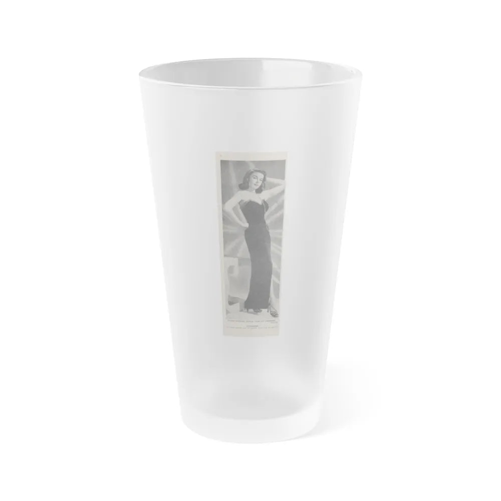 Elaine Stewart #161 1 (Vintage Female Icon) Frosted Pint Glass 16oz-16oz-Frosted-Go Mug Yourself