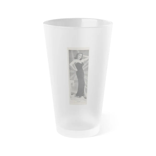 Elaine Stewart #161 1 (Vintage Female Icon) Frosted Pint Glass 16oz-16oz-Frosted-Go Mug Yourself