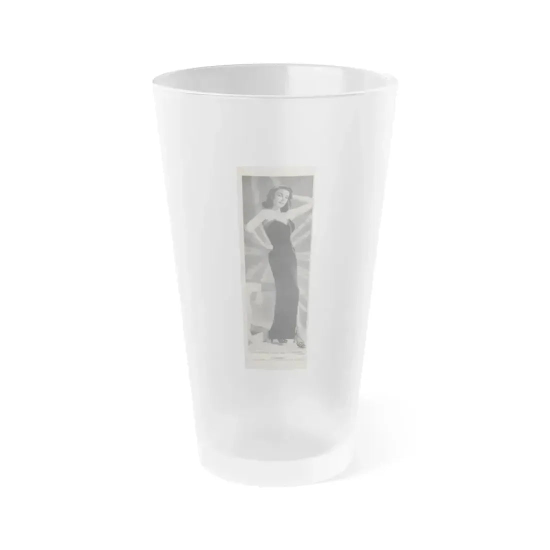 Elaine Stewart #161 1 (Vintage Female Icon) Frosted Pint Glass 16oz 16oz Frosted - Go Mug Yourself