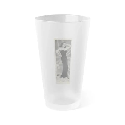 Elaine Stewart #161 1 (Vintage Female Icon) Frosted Pint Glass 16oz 16oz Frosted - Go Mug Yourself