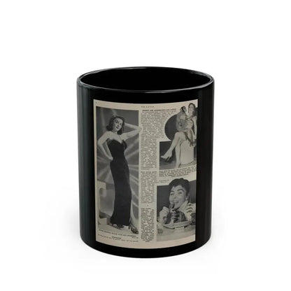 Elaine Stewart #161 (Vintage Female Icon) Black Coffee Mug 11oz - Go Mug Yourself