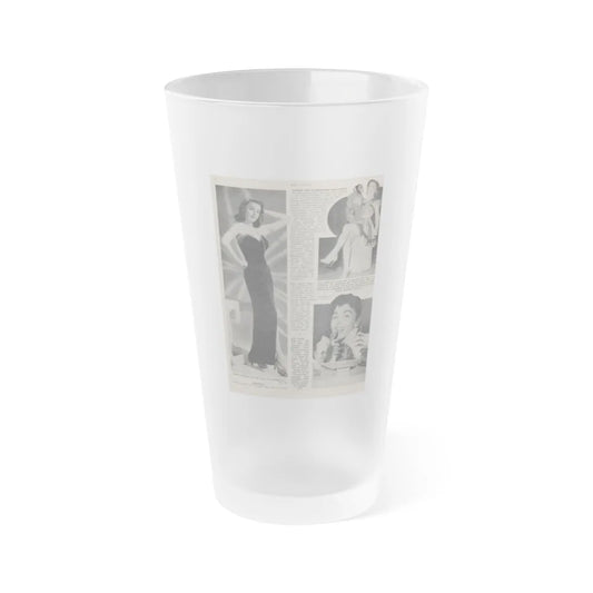 Elaine Stewart #161 (Vintage Female Icon) Frosted Pint Glass 16oz-16oz-Frosted-Go Mug Yourself