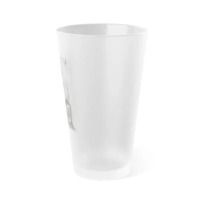 Elaine Stewart #165 - Negative Struck B&W 8x10 50's Era Full Body 1 Piece Swimsuit Cheesecake HQ Photo (Vintage Female Icon) Frosted Pint Glass 16oz - Go Mug Yourself