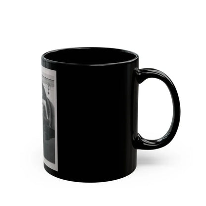 Elaine Stewart #166 - Negative Struck B&W 8x10 50's Era Full Body 1 Piece Swimsuit Cheesecake HQ Photo (Vintage Female Icon) Black Coffee Mug - Go Mug Yourself