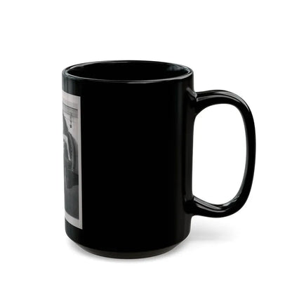 Elaine Stewart #166 - Negative Struck B&W 8x10 50's Era Full Body 1 Piece Swimsuit Cheesecake HQ Photo (Vintage Female Icon) Black Coffee Mug - Go Mug Yourself