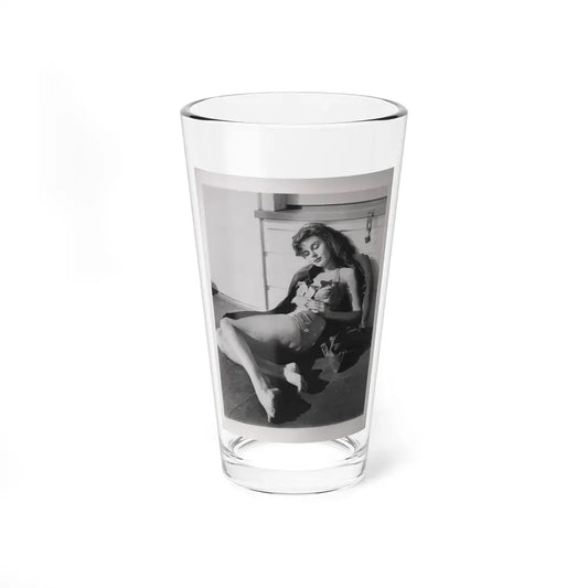 Elaine Stewart #166 - Negative Struck B&W 8x10 50's Era Full Body 1 Piece Swimsuit Cheesecake HQ Photo (Vintage Female Icon) Pint Glass 16oz 16oz - Go Mug Yourself