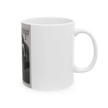 Elaine Stewart #166 - Negative Struck B&W 8x10 50's Era Full Body 1 Piece Swimsuit Cheesecake HQ Photo (Vintage Female Icon) White Coffee Mug - Go Mug Yourself