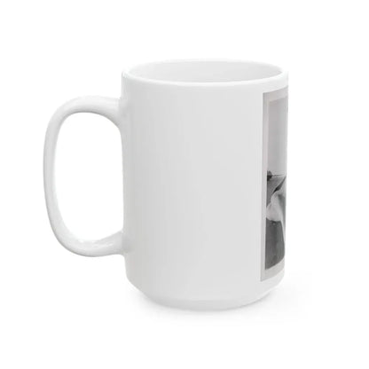 Elaine Stewart #166 - Negative Struck B&W 8x10 50's Era Full Body 1 Piece Swimsuit Cheesecake HQ Photo (Vintage Female Icon) White Coffee Mug - Go Mug Yourself
