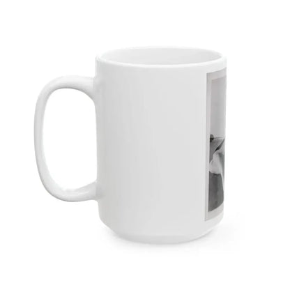 Elaine Stewart #166 - Negative Struck B&W 8x10 50's Era Full Body 1 Piece Swimsuit Cheesecake HQ Photo (Vintage Female Icon) White Coffee Mug - Go Mug Yourself
